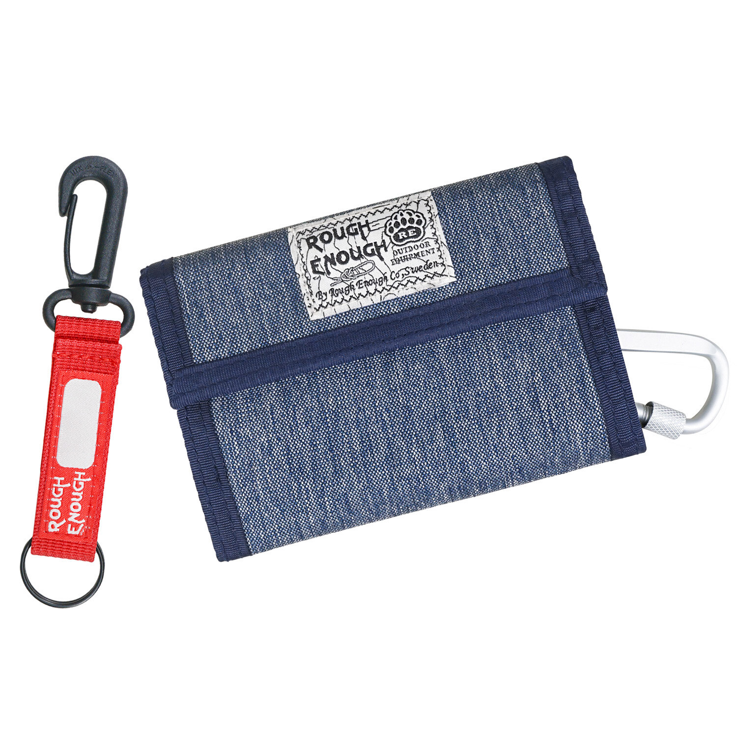 RE8404 Boys Wallet with Blue Canvas Zipper Keychain