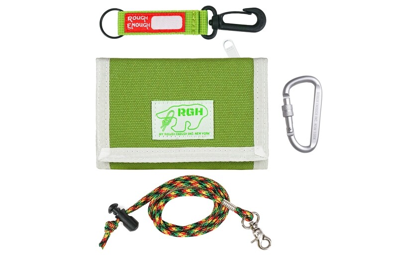 RE8523-green Lanyard canvas wallet