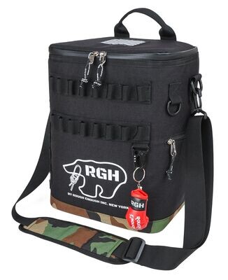 Rough Enough Soft Cooler Bag Beer Wine Golf Large Backpack Insulated Leakproof Potable with 12 Cans 15L Tactical Molle System Black