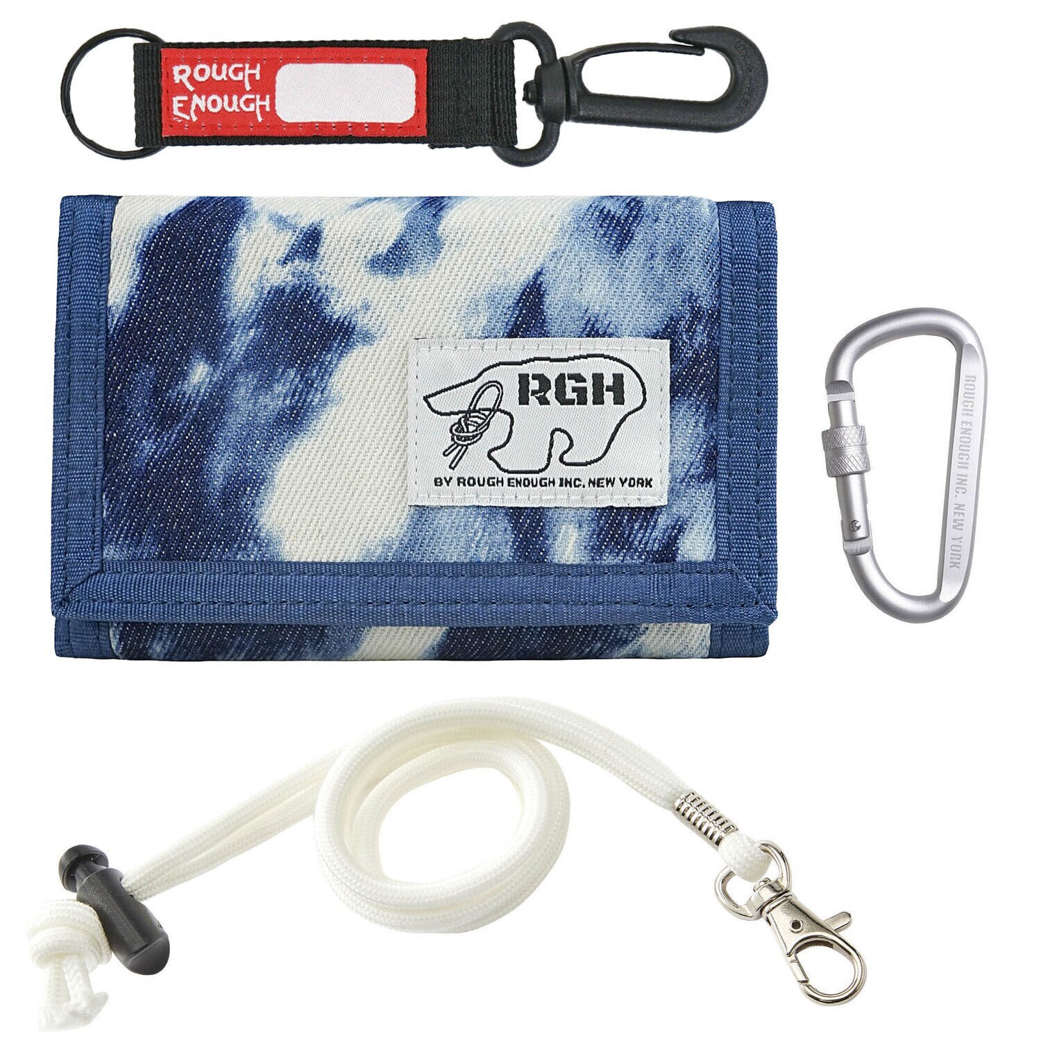 RE8561 Rough Enough Kids Wallets for Boys Lanyard Wallet for Teens Blue