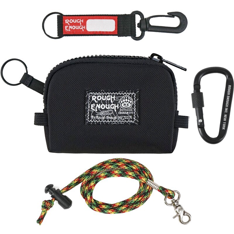 RE8425 Black Coin Purse Small Coin Pouch for Men Boys