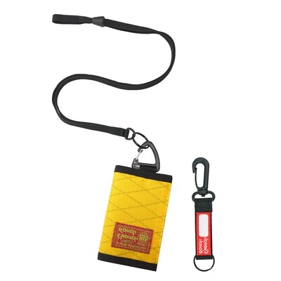 RE8566-Yellow RoughEnough Kids Boys Wallet with Lanyard Keychain for Teen Boys First Starter Waterproof