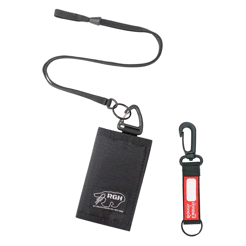 RE8567-Black Rough Enough Kids Boys Wallet with Lanyard Keychain for Teen Boys First Starter Waterproof