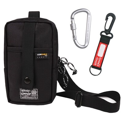 RE8490-Black Rough Enough Small Cell Phone Purse Crossbody Bag Man Purse for Men Shoulder Bag Tactical Pouch