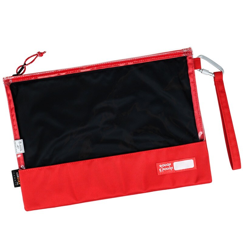 RE8514-Red Rough Enough Document Folder Organizer Bag File Folders Letter Size Zipper Pouch for Office School Supplies Waterproof