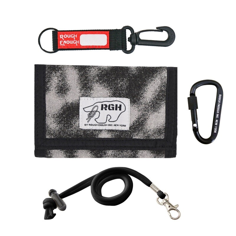 Rough Enough Kids Wallet for Boys Teens With Lanyard Keychain in Canvas by RGH