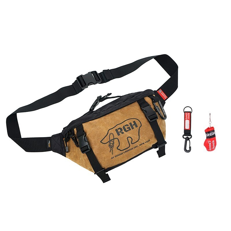 Rough Enough Tactical Fanny Pack for Men Crossbody Large Waist Bag for Hunting Hiking Fishing in Waxed Canvas Military Khaki