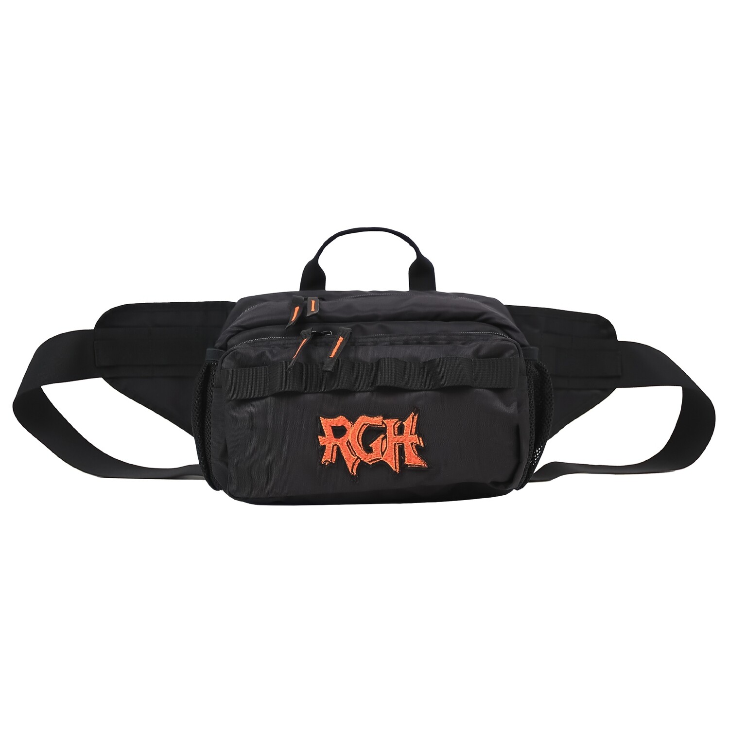 Rough Enough Tactical Fanny Pack Crossbody for Men Waist Pack Hip Bag with Molle Hunting Hiking Fishing Black Cordura