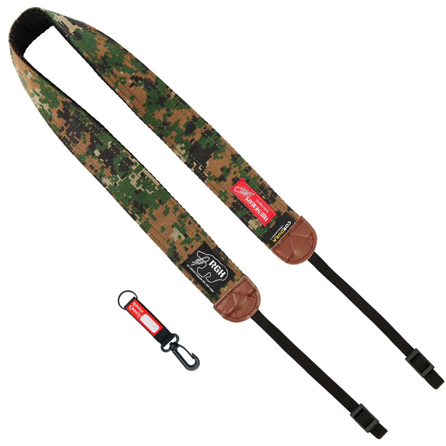 Rough Enough DSLR Camera Neck Strap Durable for Canon Nikon Sony Good Gift for Photographers Digital Pixelate Camo Nylon