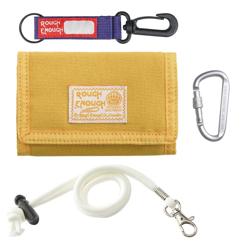 RE8448 Small Yellow Canvas Card Boys Wallet