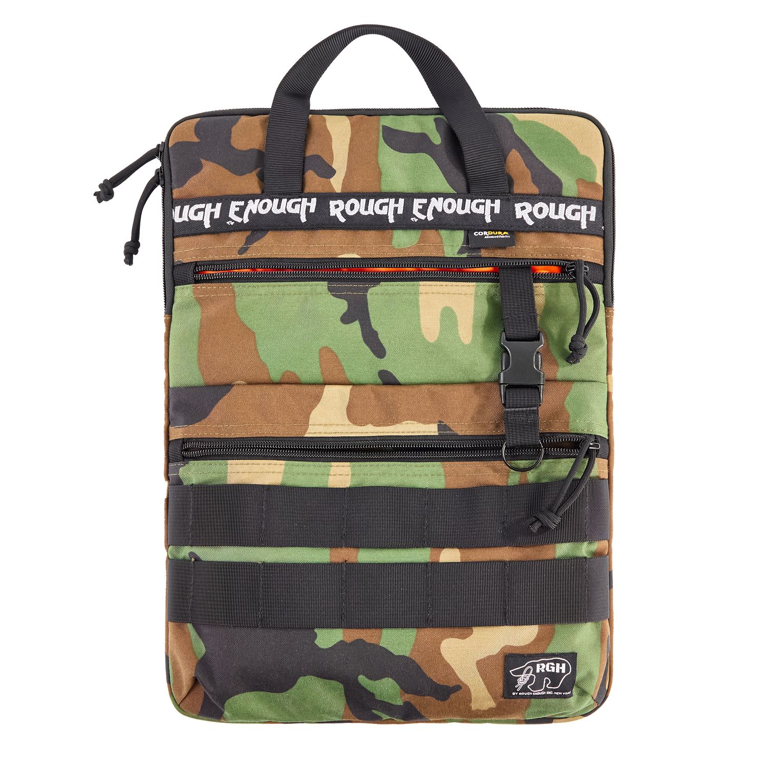 Rough Enough 15-16 Inch Laptop Sleeve Case Bag Cover Dual for Computer Tablet with Laptop Accessory Pocket Tactical Outdoor Travel Cordura Army Camo Tactical