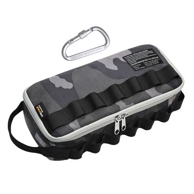 Rough Enough Small Tool Bag Pouch Organizer Box for Motorcycle Road Bike Electricians Camping with Handle and Tactical Molle 12 Inch in Black Camo Cordura