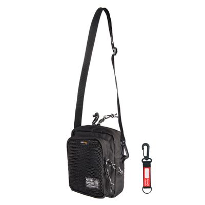 Rough Enough Small Cell Phone Crossbody Bag for Men Teens Boys with Functional Compartment Outdoor Hiking Black