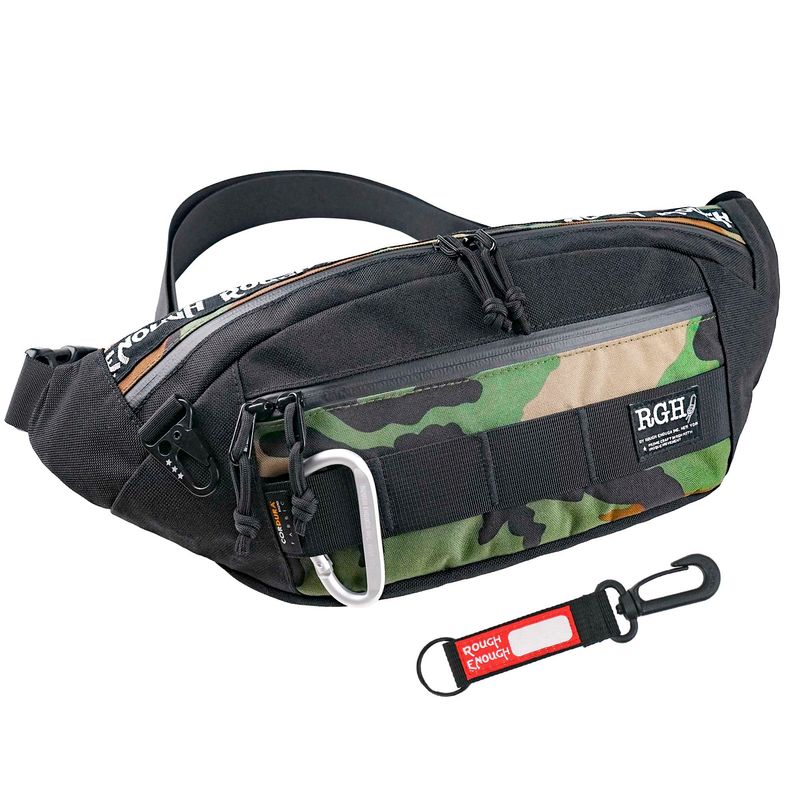 Rough Enough Tactical Fanny Pack for Men Large Waist Bag Crossbody Hiking Camping Travel Camo Cordura