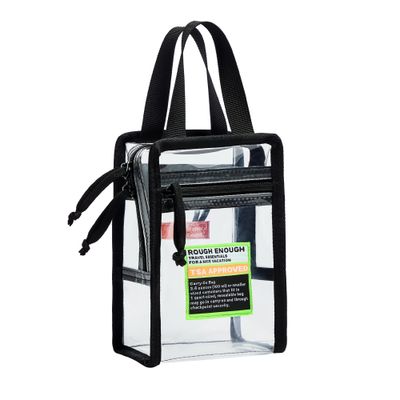 Rough Enough Clear TSA Approved Toiletry Bag Portable Travel Makeup Case
