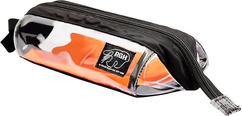 Rough Enough Clear Pencil Case Pouch Pen Bag for Boys Girls Women School Office Stationery Art Supplies Large Capacity with Carrying Handle