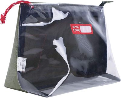 Rough Enough Clear TSA Approved Toiletry Bag Makeup Cosmetic Travel Bag Dopp Kit Men Shaving Kit Bag for Traveling Canvas Army Green