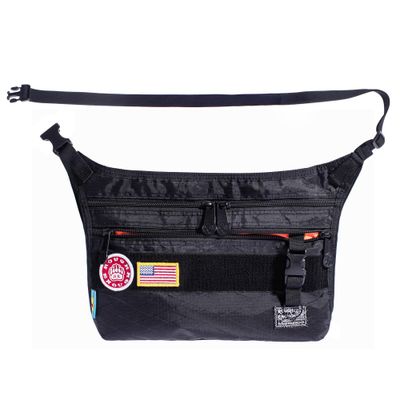 RE8477 Rough Enough Black Crossbody Bag Men Sling with 8 Inch Tablet Handheld Games Compartment Tactical Molle System for Preppy Teen Travel Casual EDC Japanese Slim