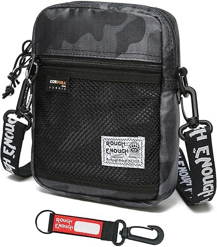 Rough Enough Small Crossbody Bag for Men Shoulder Bag Cell Phone Man Purse Navy Camo