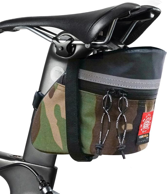 Rough Enough Bike Saddle Bag Seat Pack with 3M Reflective Tape for Road Mountain Bikes Outdoor Tactical Camo