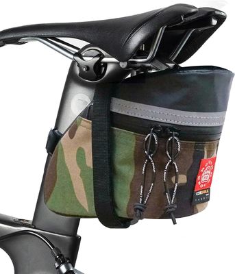 Rough Enough Bike Saddle Bag Seat Pack with 3M Reflective Tape for Road Mountain Bikes Outdoor Tactical Camo