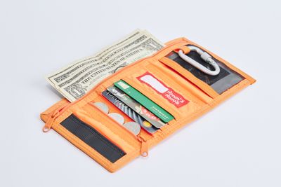 Rough Enough Kids Wallet for Boys Teens with Adjustable Neck Lanyard Keychain Durability Canvas Material Classic Casual Vintage Design Orange Camo