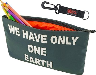 Rough Enough Large Pencil Case Pen Pouch Back to School Supplies Art Bag for Boys Girls Students Office Travel with Zipper Recycled Nylon Foam Padding