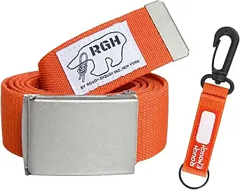 Rough Enough Tactical Belt Men with Keychain EDC Casual with Nylon for Preppy Boys Men
