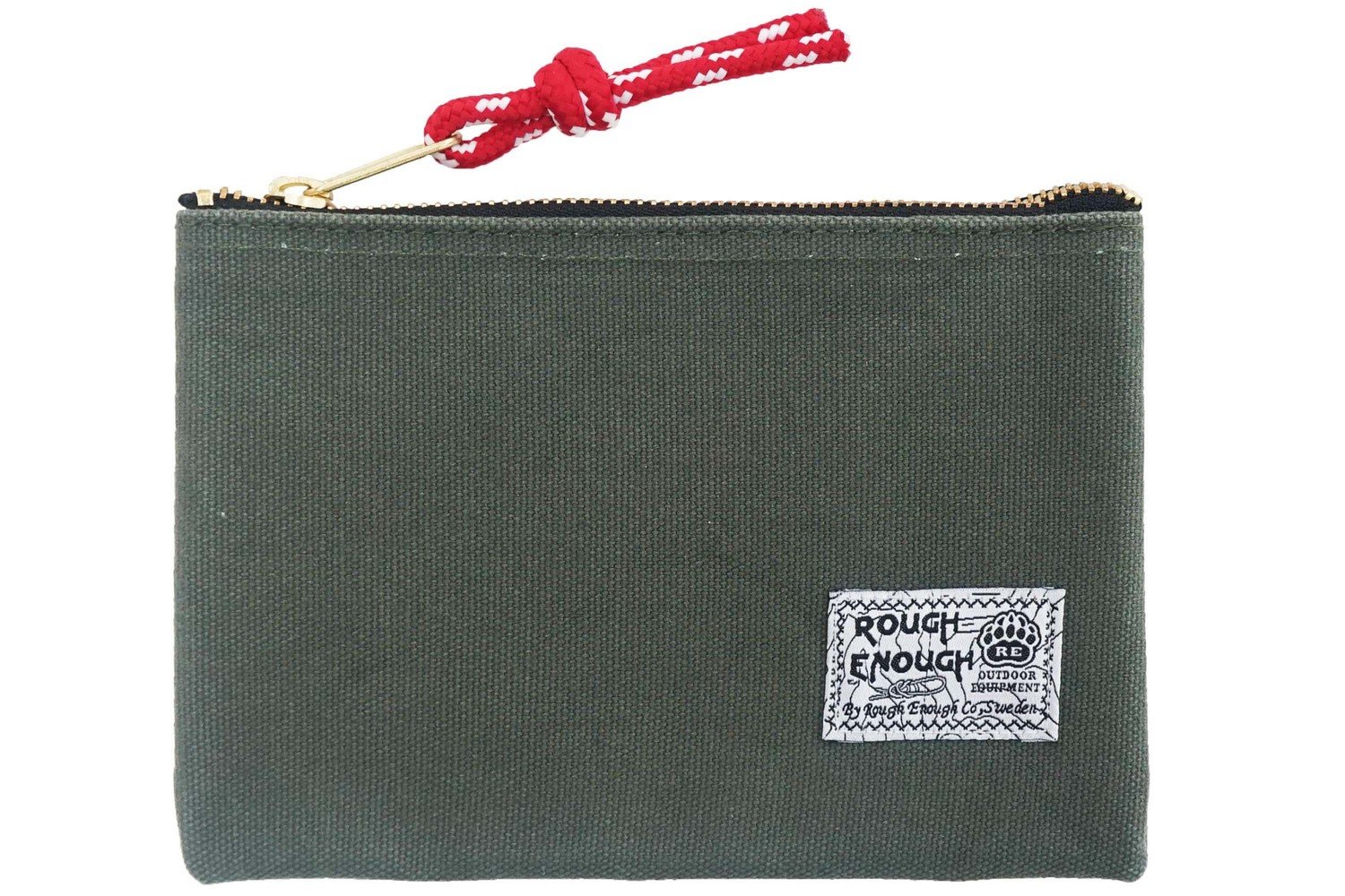 RE8289 Canvas Zipper EDC Pouch Wallet Purse Organizer Insert Bag, COLOR: RAW GREEN