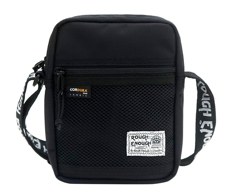 Rough Enough Black Small Crossbody Shoulder Bag for Women Men Boys Girls Travel