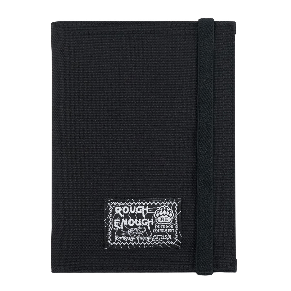 Rough Enough Passport Holder Wallet Cover Case Men Women Kids Family for Travel Vacation Trip Essential Cordura, COLOR: black