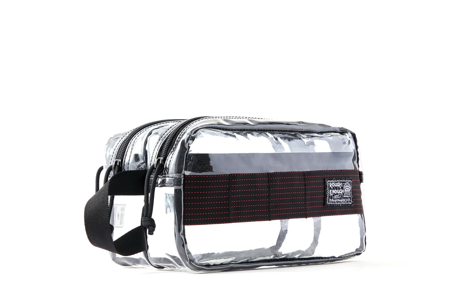 RE8562 Rough Enough Clear Toiletry Bags for Men Shaving Bag Travel Toiletry Kit Swimming Pool Sport Gym with 2 Zipper Compartments