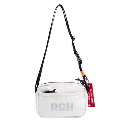 Rough Enough Crossbody Bag for Men Women Anti Theft RFID Blocking White Cordura Shoulder Bags Phone Purse with YKK Zipper, Travel EDC Essentials for Teens Commute Daily Use
