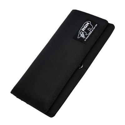 Rough Enough Long Bifold Wallet for Men, 630D Cordura with RFID Blocking, YKK Zipper Pocket, 9 Card Slots, 4 Bill Compartments, Magnetic Snap, Water Repellent, EDC, Black