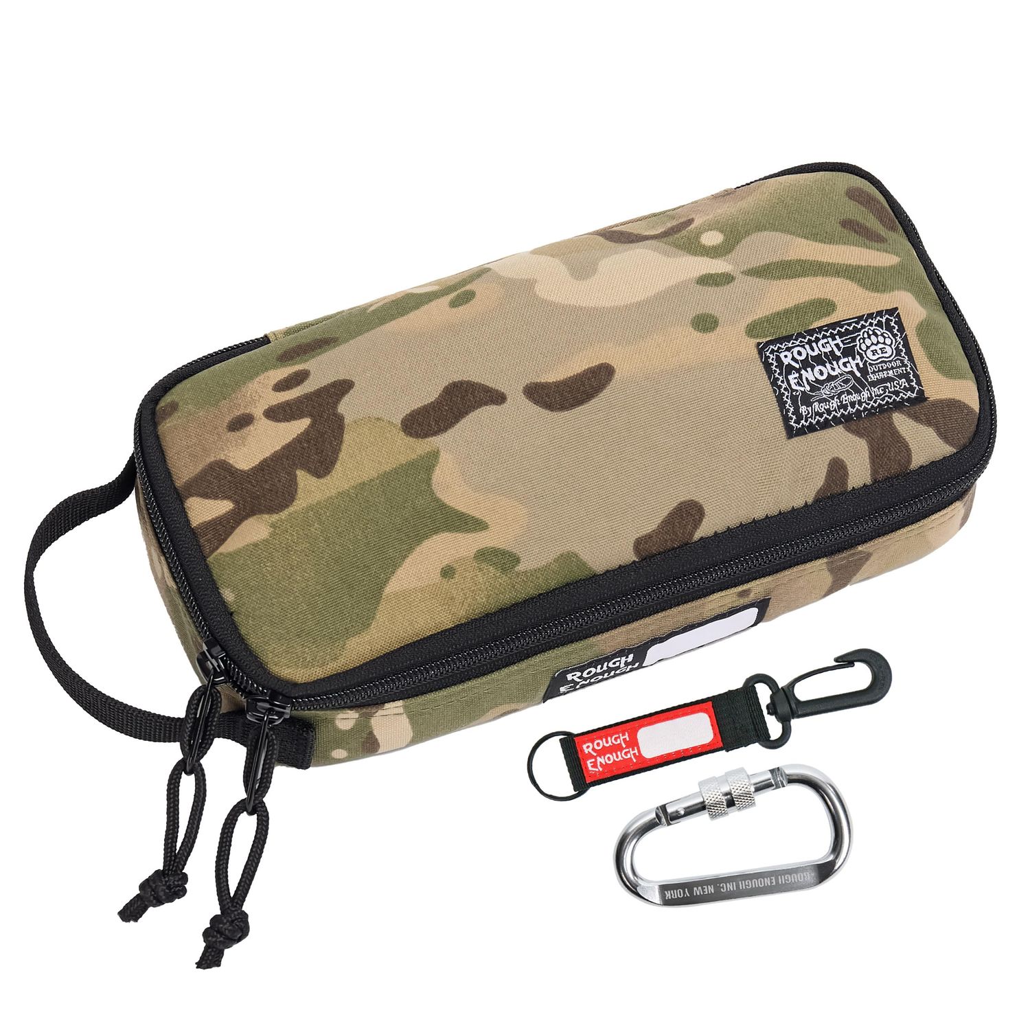 Rough Enough Small Tool Bag - 9" Padded Tool Pouch for Electricians, Motorcycle Repair, Camping - Compact Heavy Duty Water-Resistant EDC Organizer, Camo RE8734