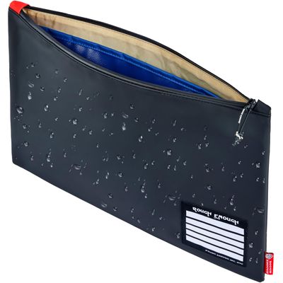 Rough Enough Important Document Organizer Holder Bag File Folder Zipper Pouch with 2 Pocket for A4 Paper Notebook Travel Business Office Home Water Resistant RE8635