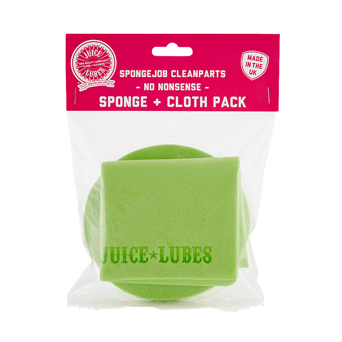 JuiceLube SpongeJob CleanParts, Sponge and Cloth Pack