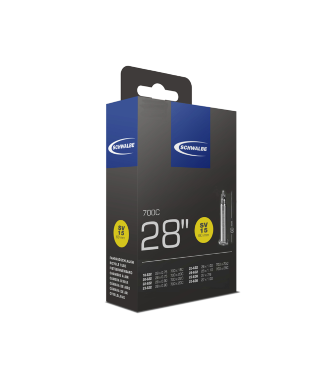 Schwalbe Tube SV 15(700x18c-28c) 60mm Presta Valve
