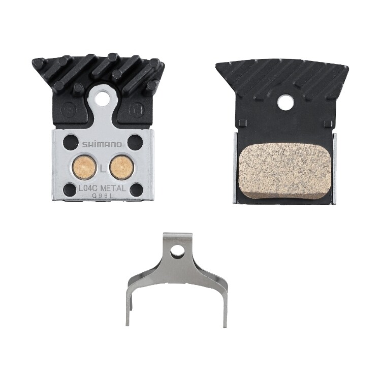 Shimano L04C Disc Brake Pads (FOR FLAT MOUNT BR-RS805, BR-RS505) (METAL) (W/ COOLING) (PAIR)