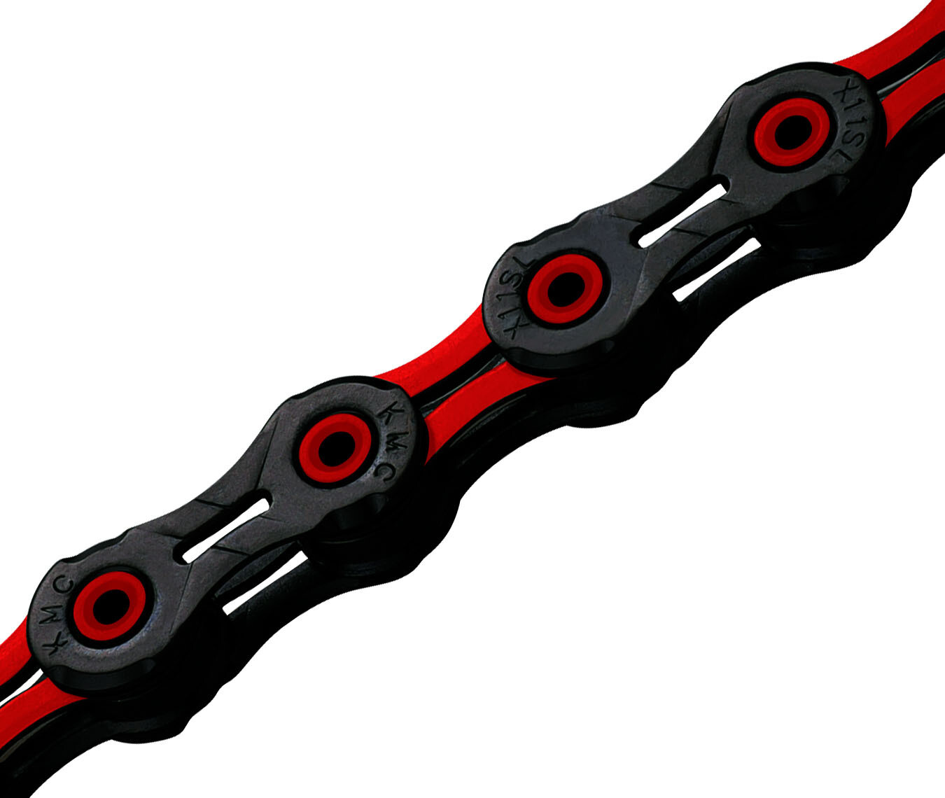 KMC DLC 11 Speed Chain - Black / Red