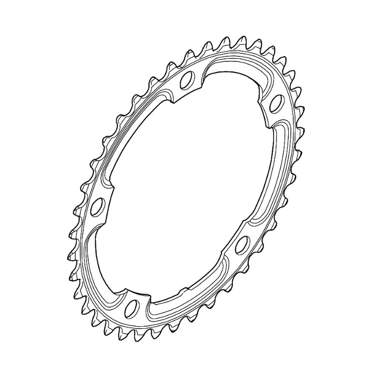 Shimano Chainring 39T for FC-5700(Black)