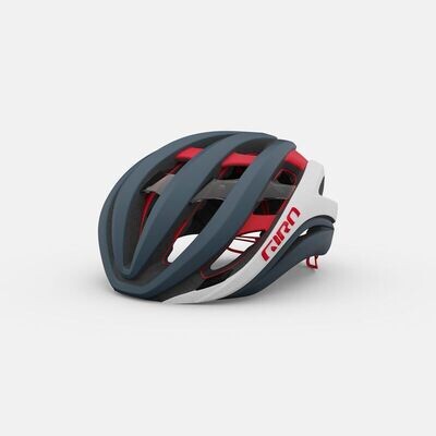 Giro Aether Spherical Cycling Helmet - Matte Portaro Grey/White/Red
