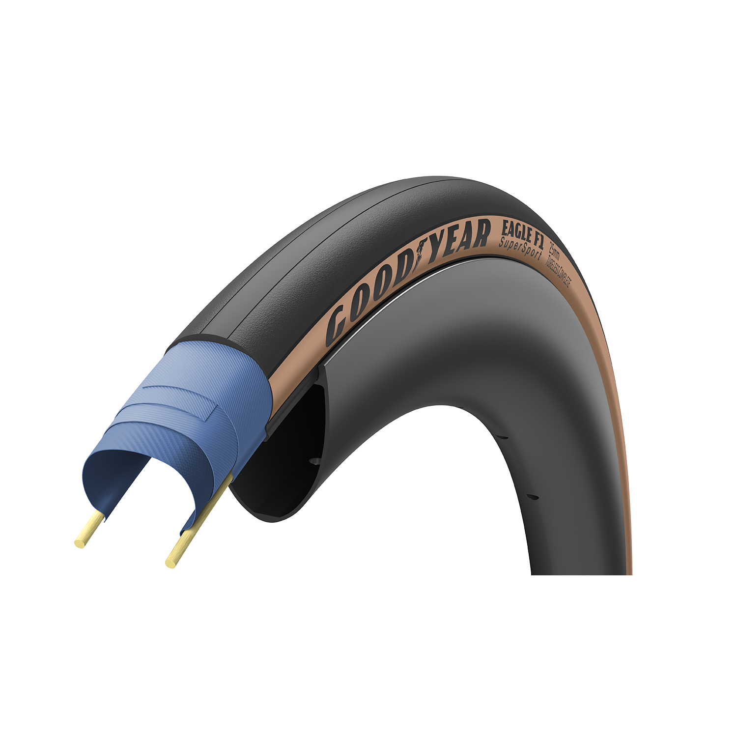 Goodyear Eagle F1 SuperSport Clincher Road Tyre, SIZE: 700Cx28mm, TYPE: TYPE TUBE, COLOUR: TAN
