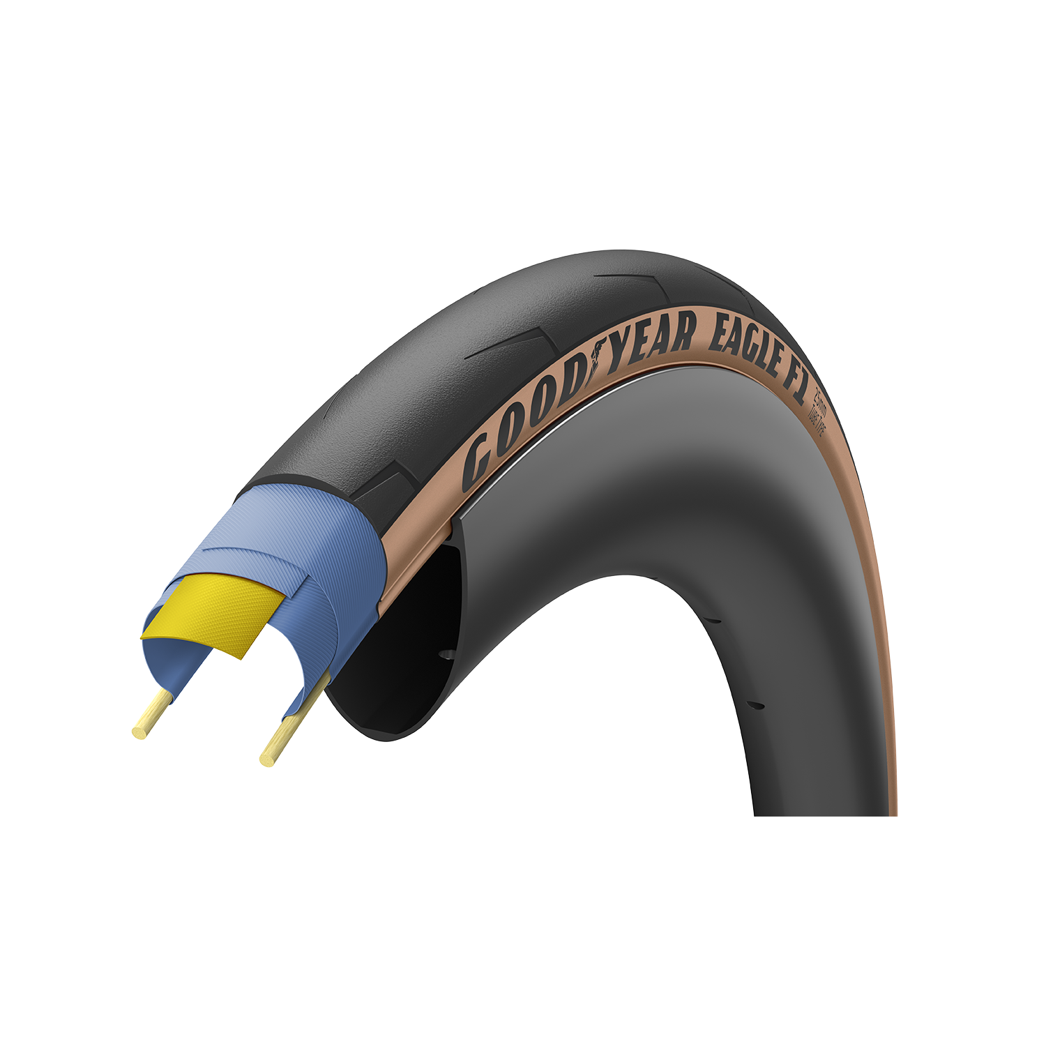 Goodyear Eagle F1 Clincher Tyre - Tube Type - Tan