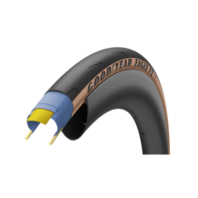 Goodyear Eagle F1 Clincher Tyre - Tube Type and Tubeless- Tan