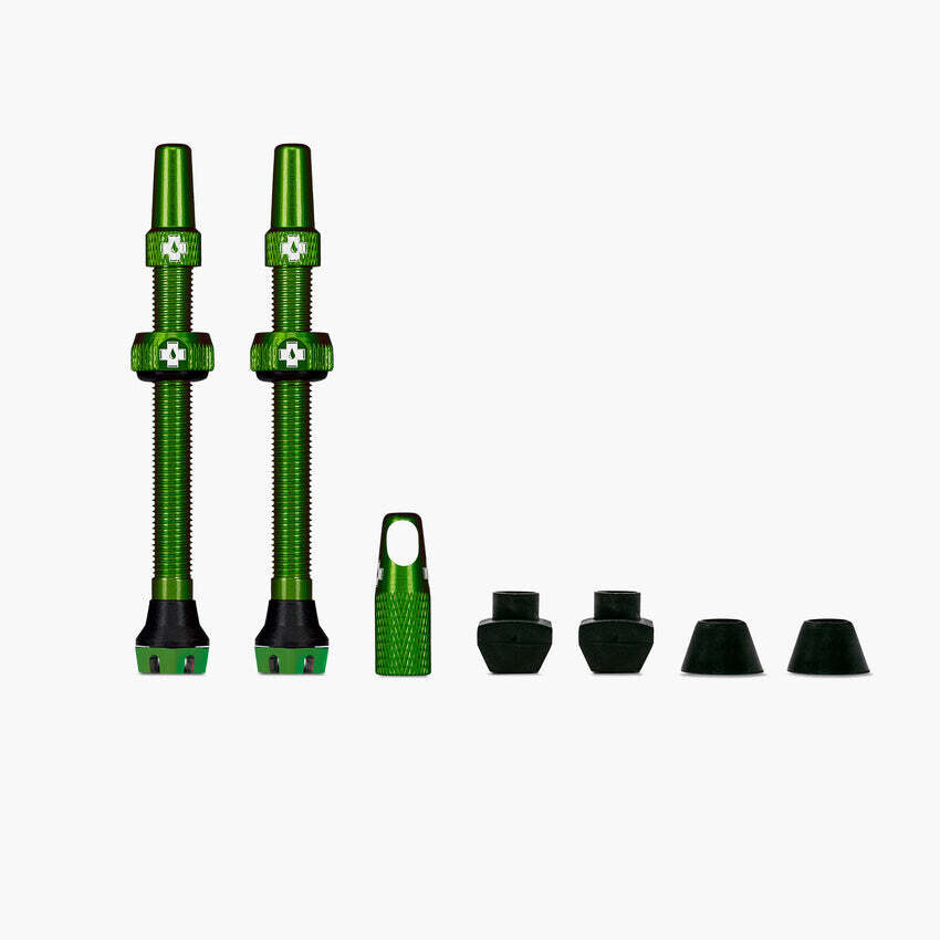 Muc off All-New Tubeless Valves, COLOR: GREEN, OPTIONS: 80mm