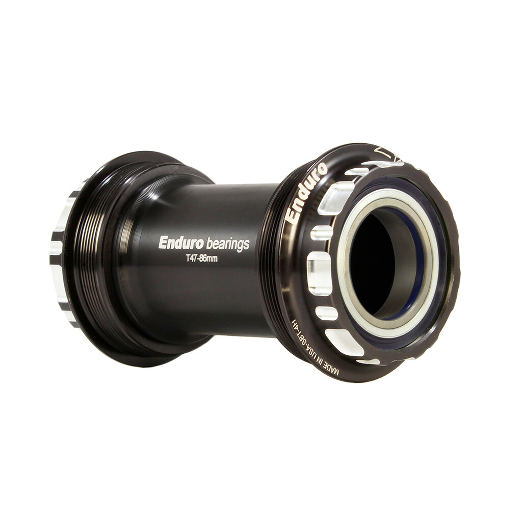 Enduro Bearing BKC-0741 - T47-Threaded, Ceramic Hybrid, XD-15 Corsa, 45° Angular Contact, Bearing Bottom Bracket for T47 Framesets and Shimano 24mm Cranksets