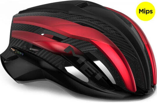 Met Trenta 3k Carbon Mips® - Black Red Metal | Matt Glossy