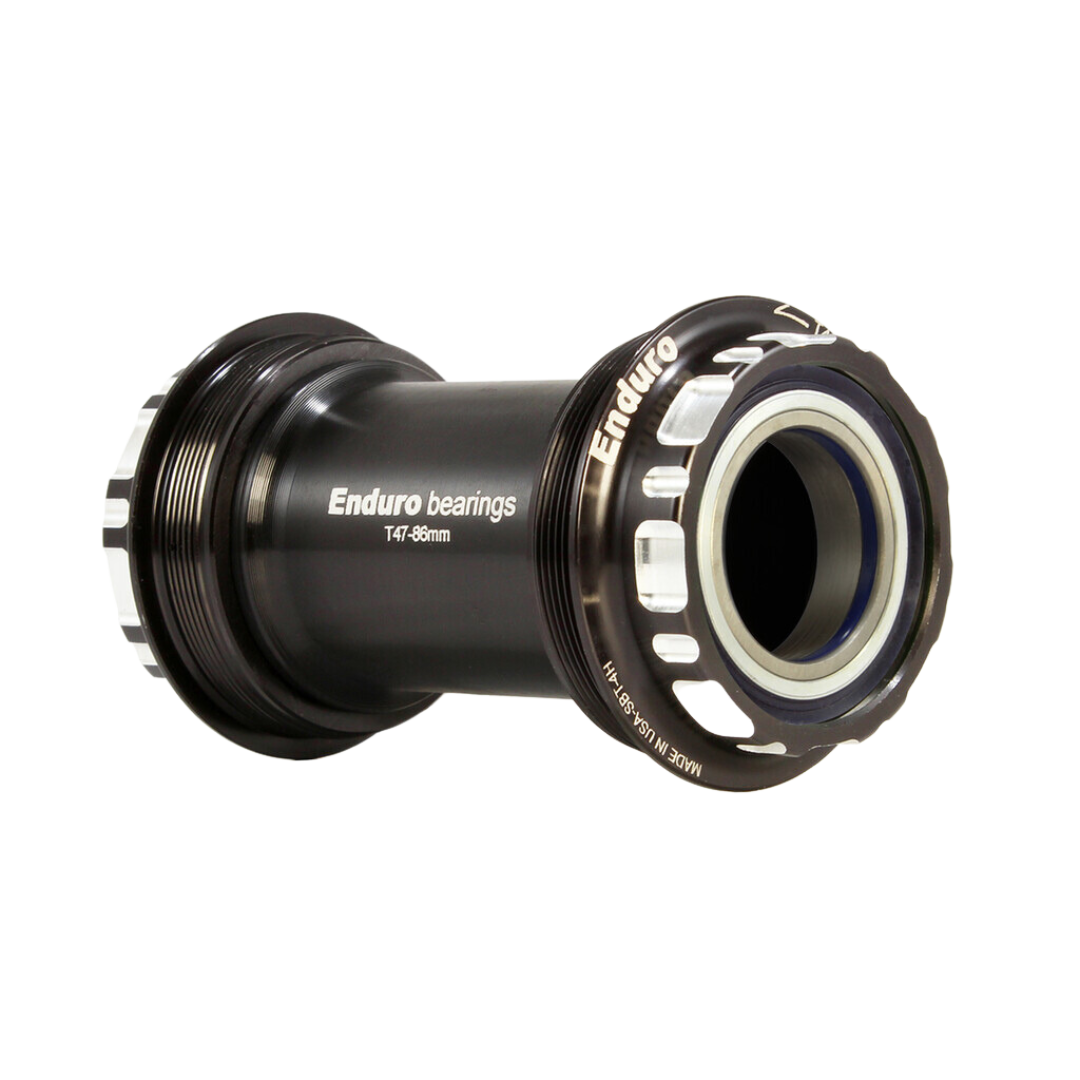 Enduro Bearing BKC-0741 - T47-Threaded, Ceramic Hybrid, XD-15 Corsa, 45° Angular Contact, Bearing Bottom Bracket for T47 Framesets and Shimano 24mm Cranksets