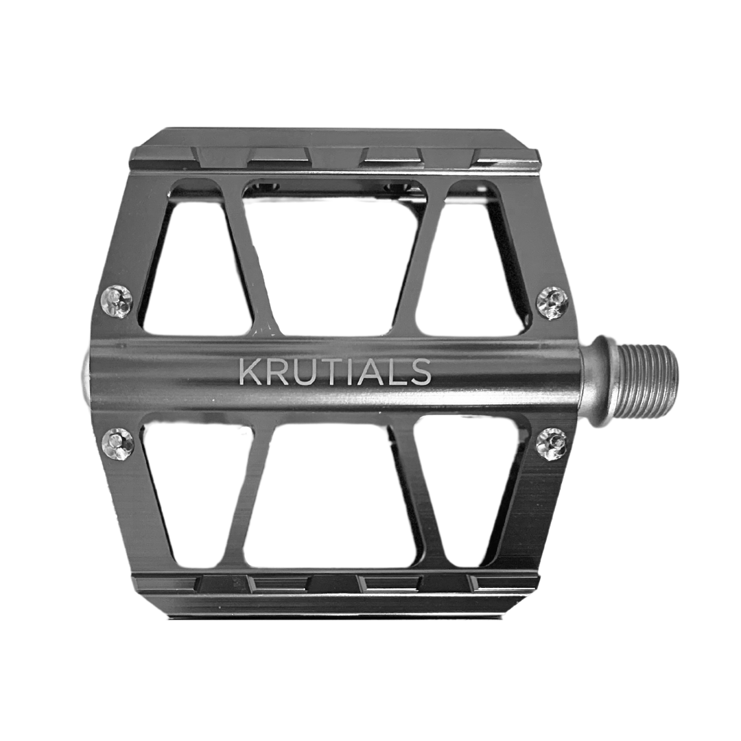 Krutials Alloy Flat Pedal - Titanium Gray